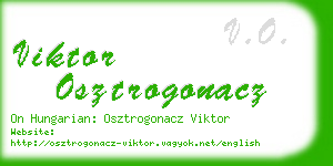 viktor osztrogonacz business card